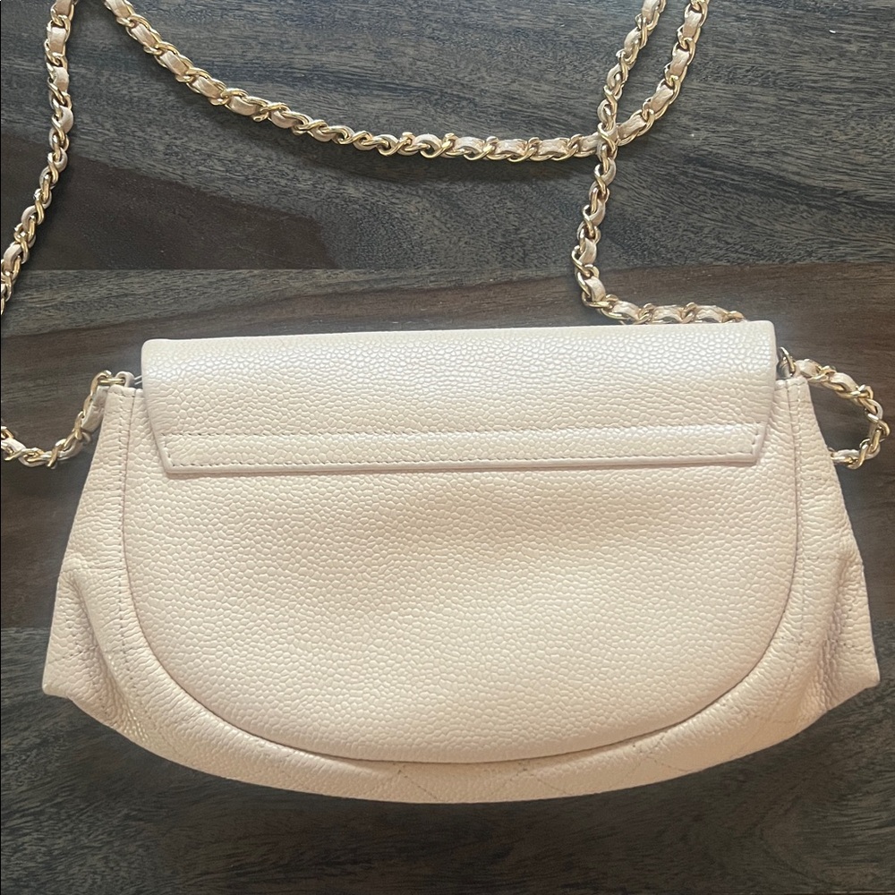Chanel Beige Half Moon WOC Bag Purse - Picture 4 of 11